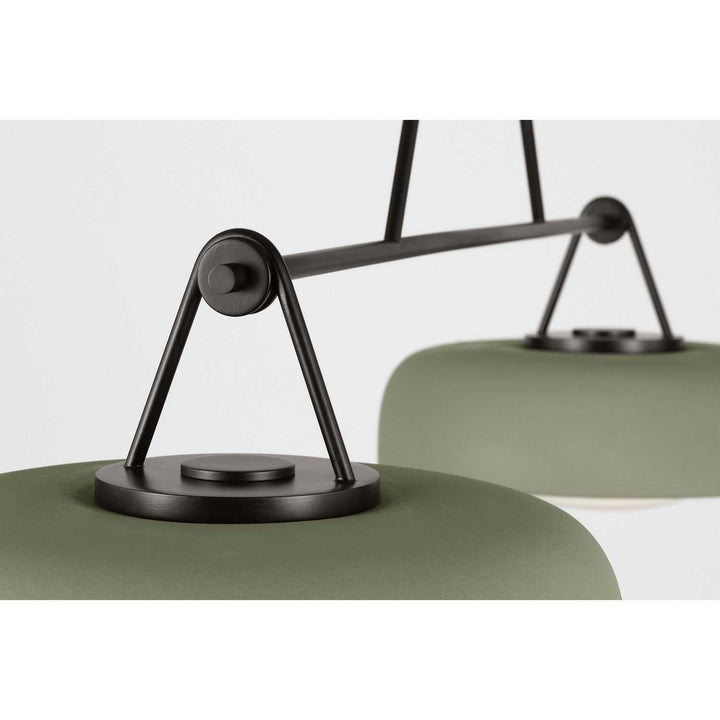 Liora Two Light Linear Chandelier in Aged Iron Visual Comfort Studio Canada