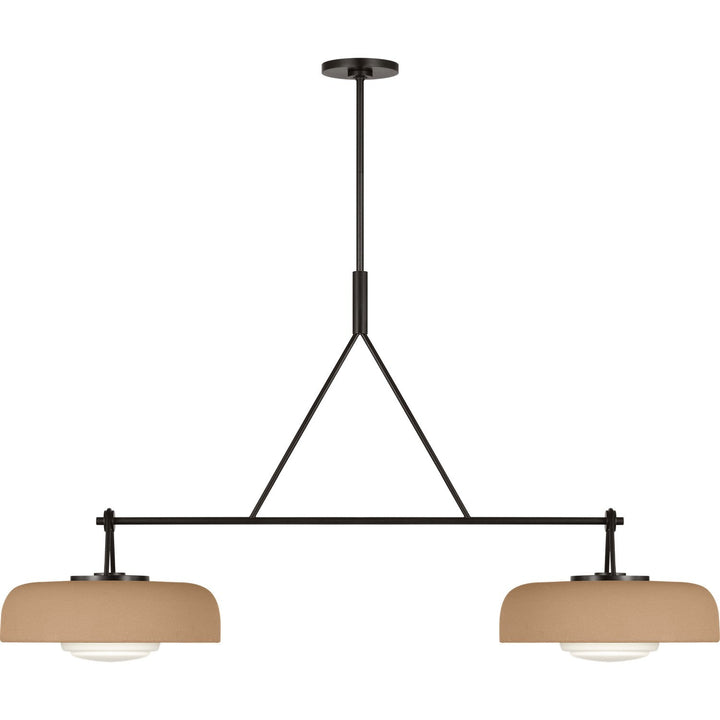 Liora Two Light Linear Chandelier in Aged Iron Visual Comfort Studio Canada