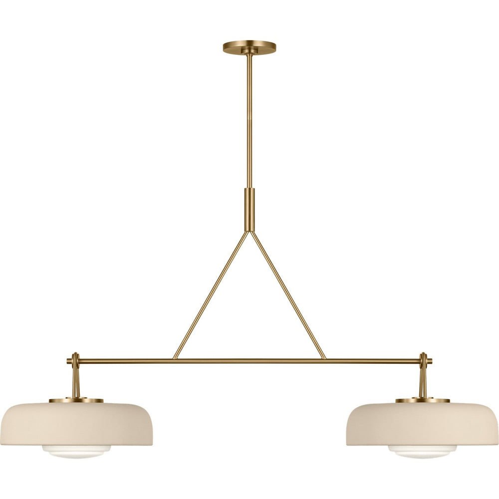 Liora Two Light Linear Chandelier in Estate Brass Visual Comfort Studio Canada
