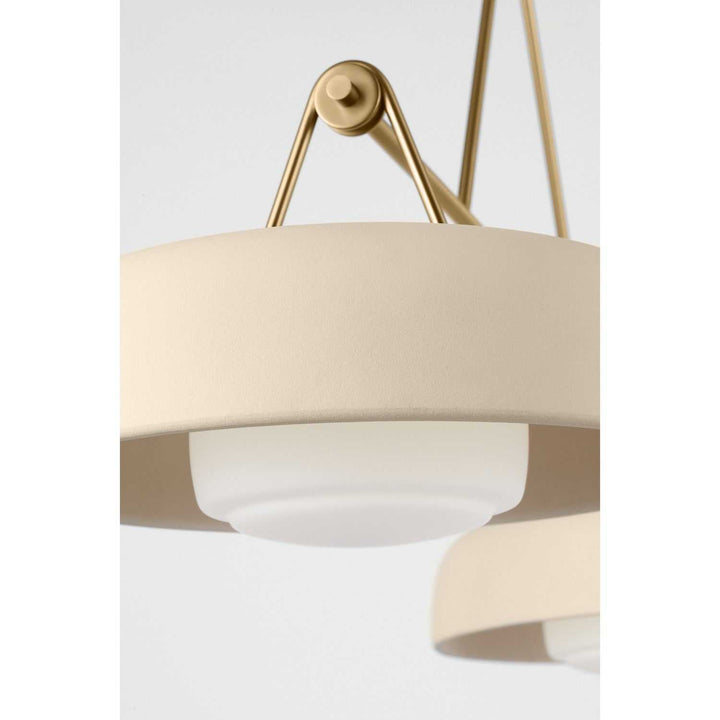 Liora Two Light Linear Chandelier in Estate Brass Visual Comfort Studio Canada