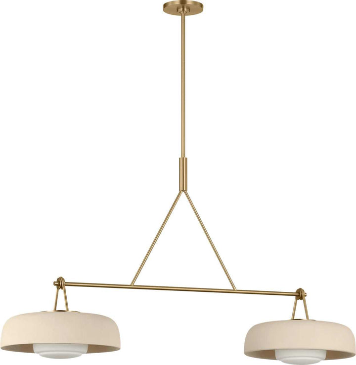 Liora Two Light Linear Chandelier in Estate Brass Visual Comfort Studio Canada