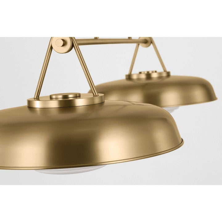 Liora Two Light Linear Chandelier in Estate Brass Visual Comfort Studio Canada