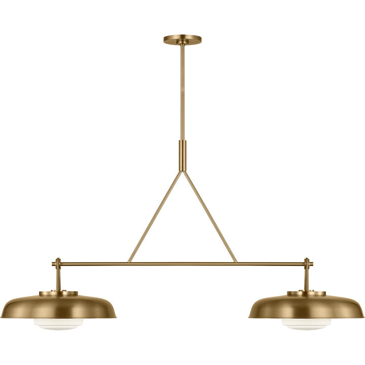 Liora Two Light Linear Chandelier in Estate Brass Visual Comfort Studio Canada