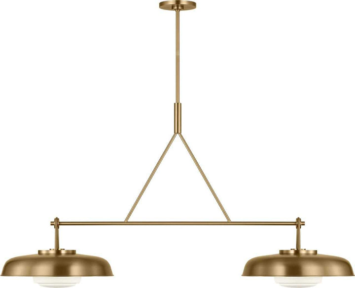 Liora Two Light Linear Chandelier in Estate Brass Visual Comfort Studio Canada