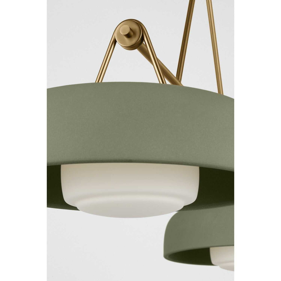 Liora Two Light Linear Chandelier in Estate Brass Visual Comfort Studio Canada
