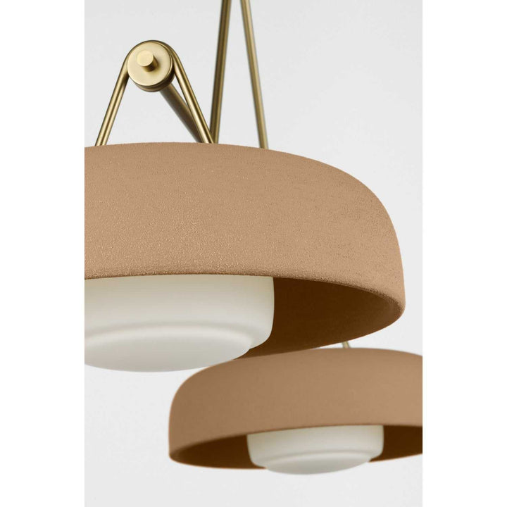 Liora Two Light Linear Chandelier in Estate Brass Visual Comfort Studio Canada