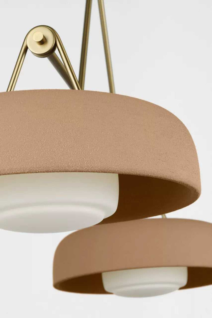 Liora Two Light Linear Chandelier in Estate Brass Visual Comfort Studio Canada