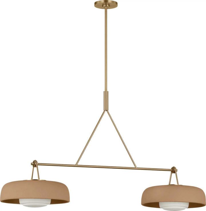 Liora Two Light Linear Chandelier in Estate Brass Visual Comfort Studio Canada