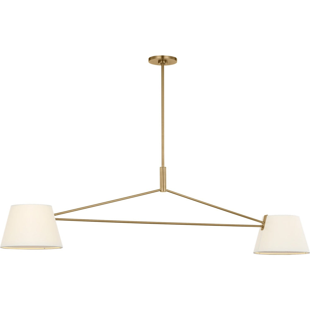 Hale Two Light Linear Chandelier in Estate Brass Visual Comfort Studio Canada