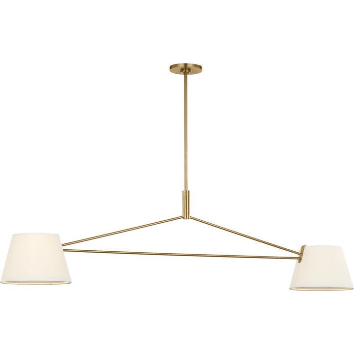 Hale Two Light Linear Chandelier in Estate Brass Visual Comfort Studio Canada