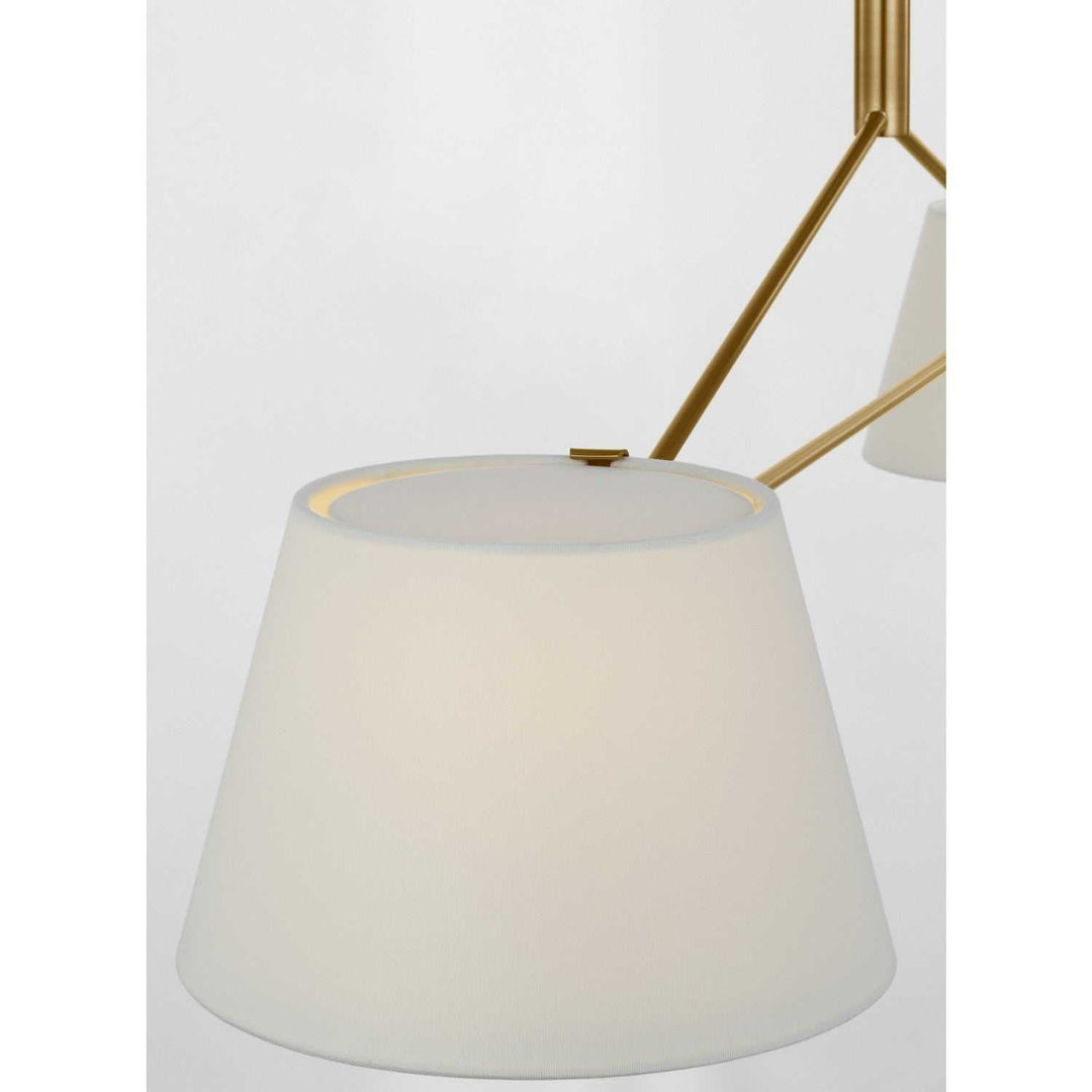 Hale Two Light Linear Chandelier in Estate Brass Visual Comfort Studio Canada