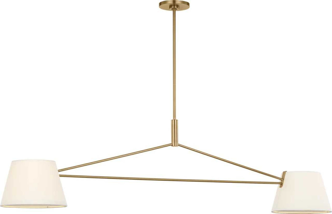 Hale Two Light Linear Chandelier in Estate Brass Visual Comfort Studio Canada
