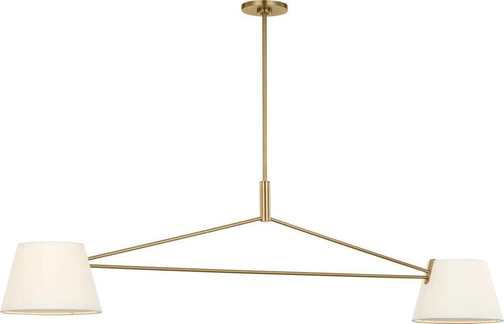Hale Two Light Linear Chandelier in Estate Brass Visual Comfort Studio Canada