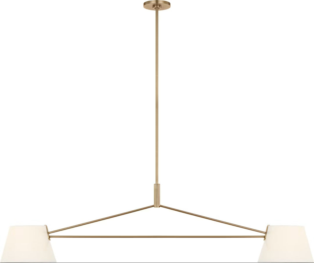 Hale Two Light Linear Chandelier in Estate Brass Visual Comfort Studio Canada