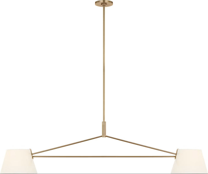 Hale Two Light Linear Chandelier in Estate Brass Visual Comfort Studio Canada