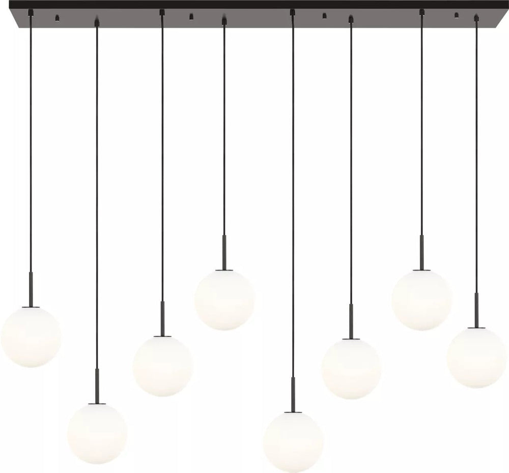 Sorelle Eight Light Linear Chandelier in Aged Iron Visual Comfort Studio Canada