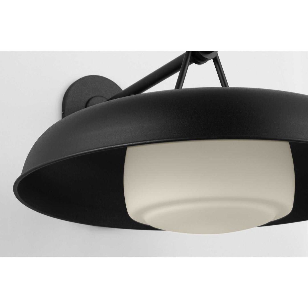 Liora One Light Outdoor Wall Mount in Textured Black Visual Comfort Studio Canada