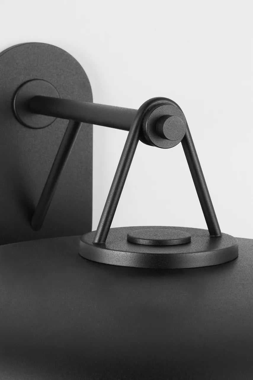 Liora One Light Outdoor Wall Mount in Textured Black Visual Comfort Studio Canada