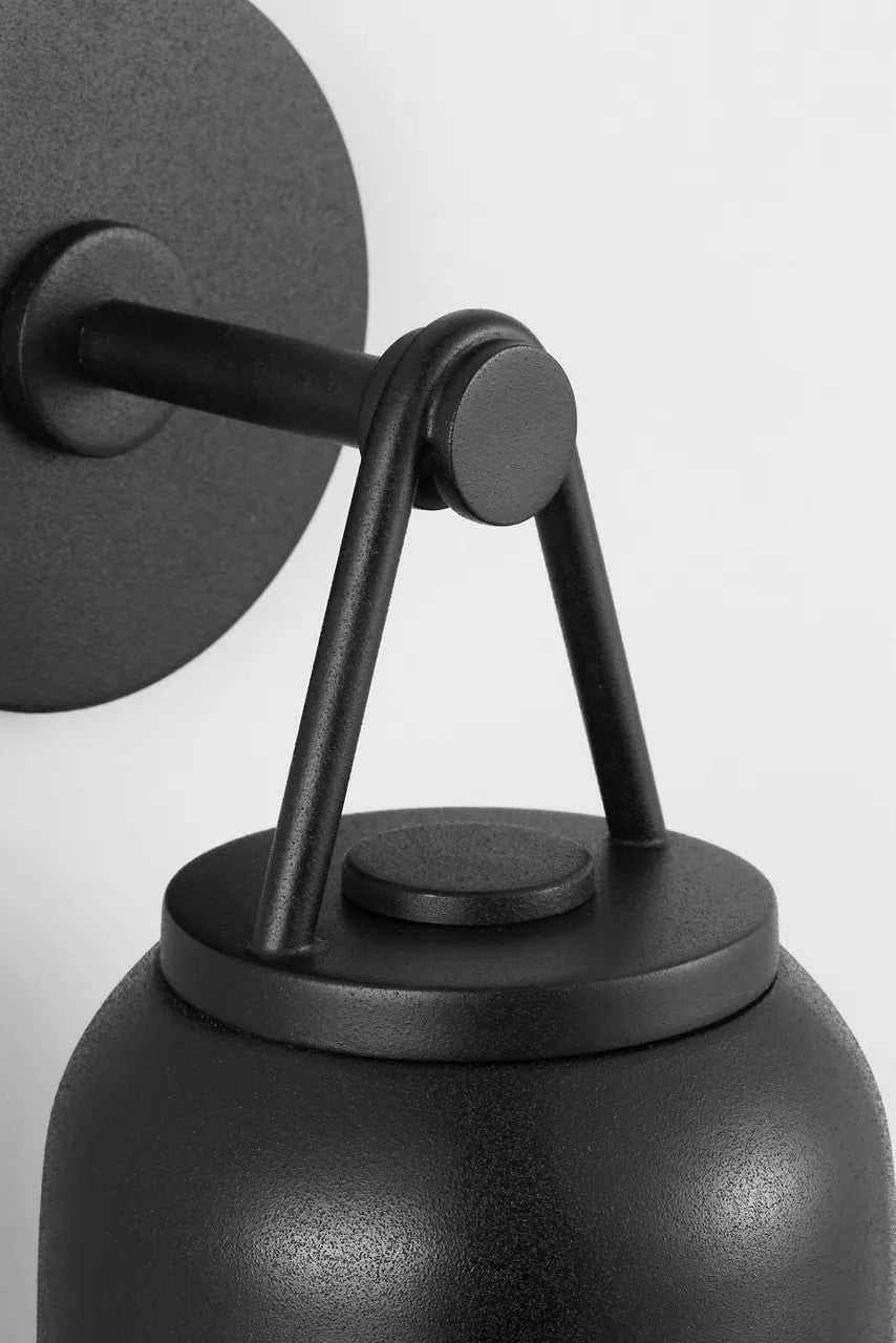 Liora One Light Wall Lantern in Textured Black Visual Comfort Studio Canada