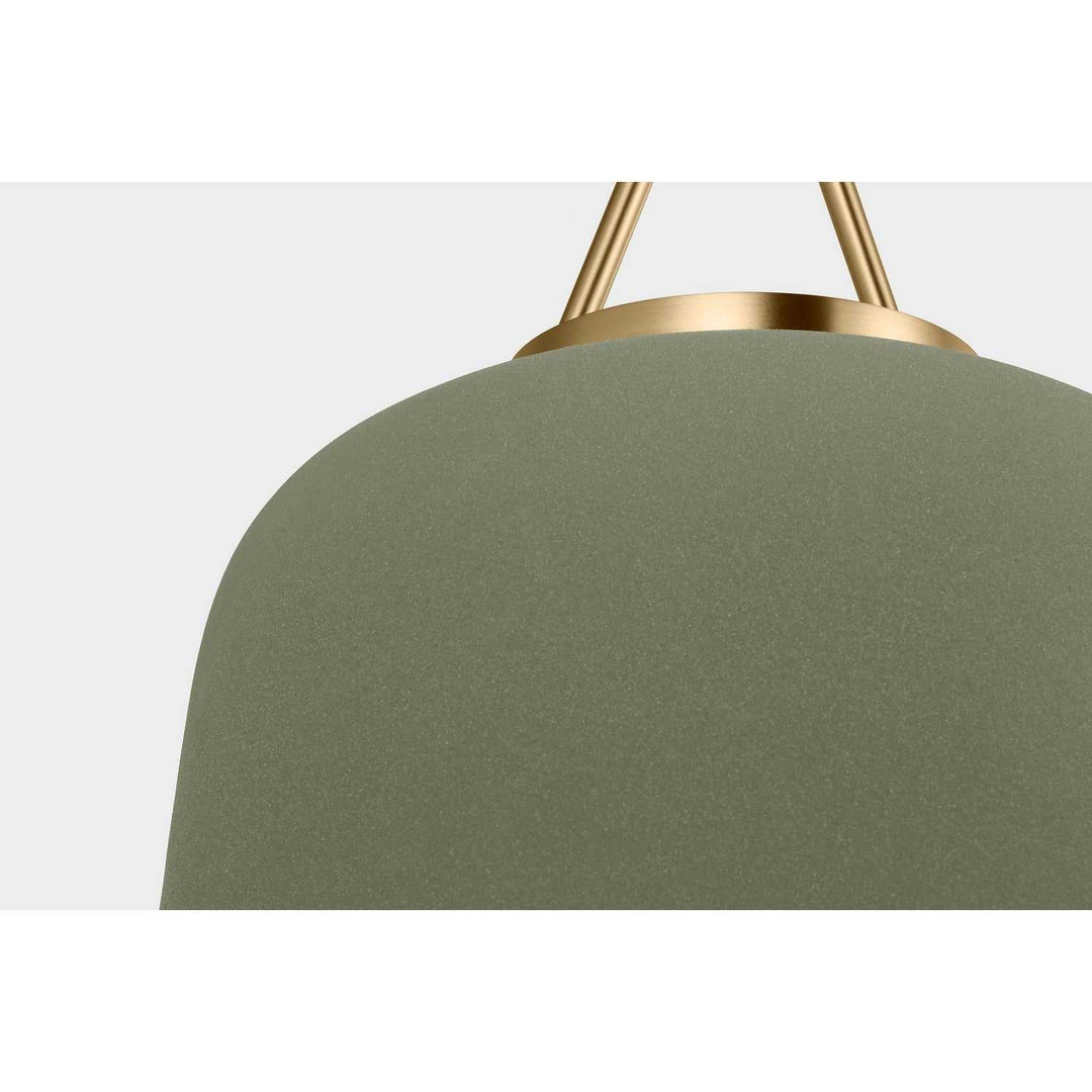 Liora One Light Pendant in Estate Brass Visual Comfort Studio Canada