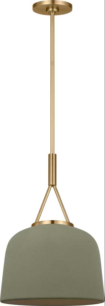 Liora One Light Pendant in Estate Brass Visual Comfort Studio Canada