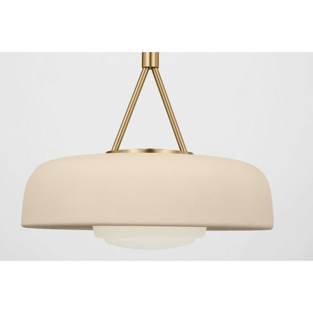Liora One Light Pendant in Estate Brass Visual Comfort Studio Canada