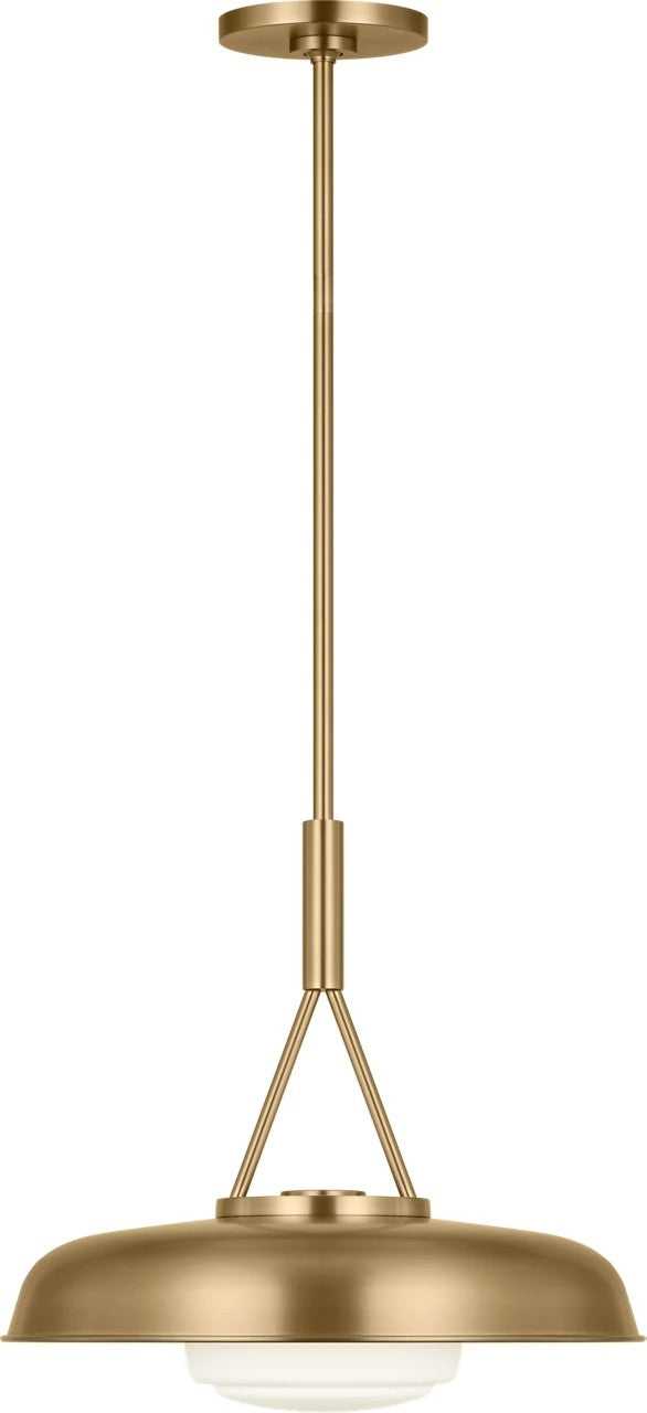 Liora One Light Pendant in Estate Brass Visual Comfort Studio Canada