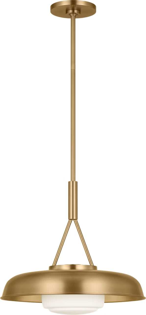 Liora One Light Pendant in Estate Brass Visual Comfort Studio Canada