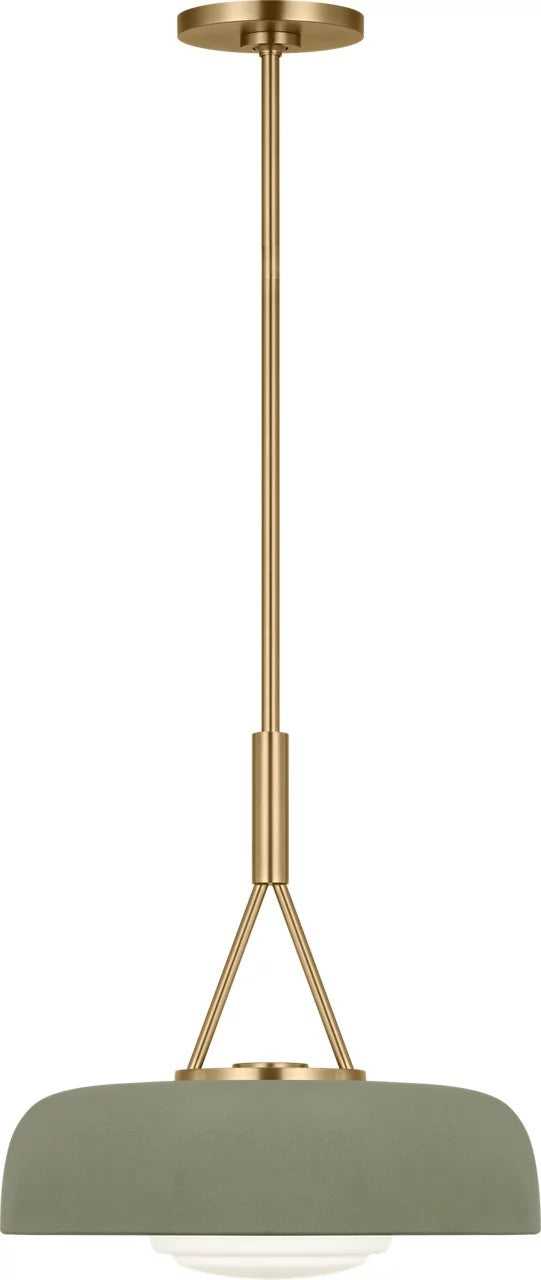 Liora One Light Pendant in Estate Brass Visual Comfort Studio Canada