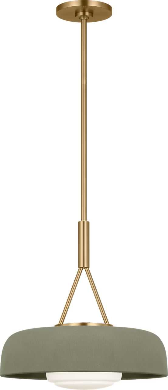 Liora One Light Pendant in Estate Brass Visual Comfort Studio Canada