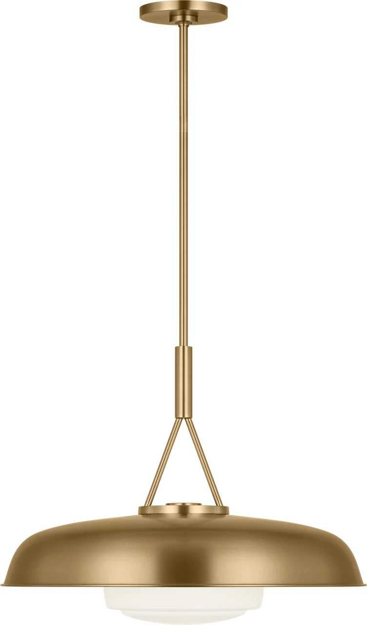 Liora One Light Pendant in Estate Brass Visual Comfort Studio Canada