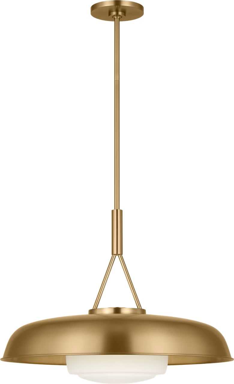 Liora One Light Pendant in Estate Brass Visual Comfort Studio Canada