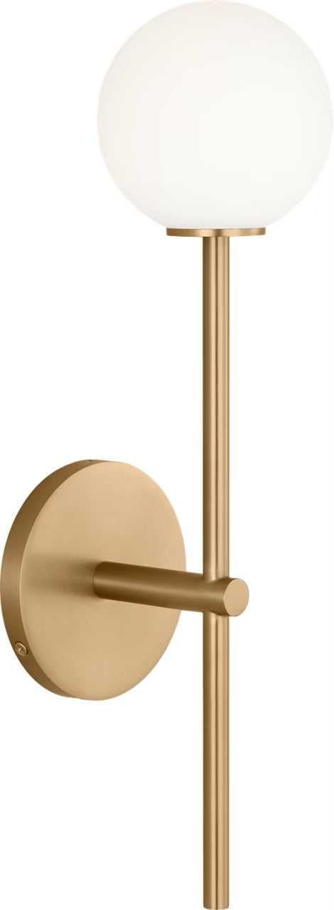 Sorelle One Light Wall Sconce in Estate Brass Visual Comfort Studio Canada