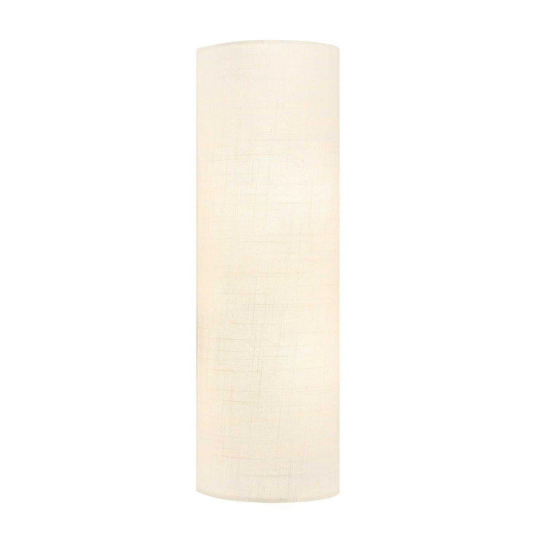 Textile Two Light Wall Sconce in Cream Linen Fabric Justice Designs