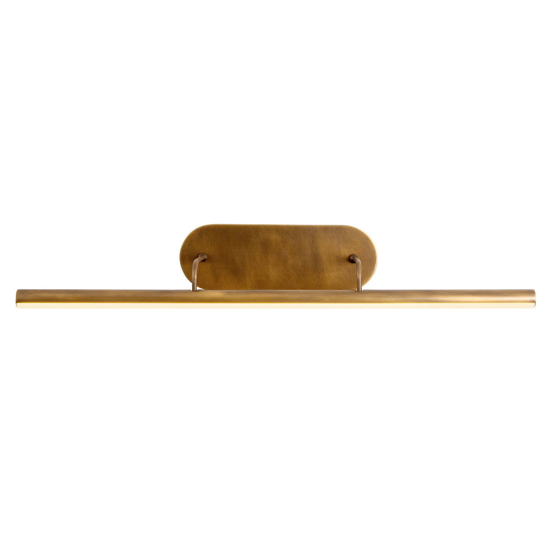 Slender LED Wall/Picture Light in Vintage Brass Kuzco Canada