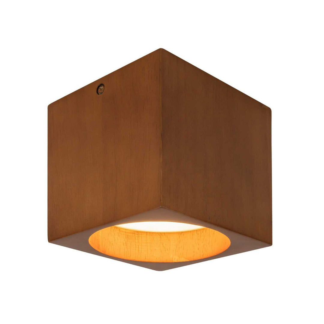 Bosco LED Flush Mount in Natural Oak Kuzco Canada