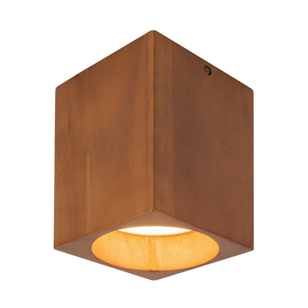 Bosco LED Flush Mount in Natural Oak Kuzco Canada