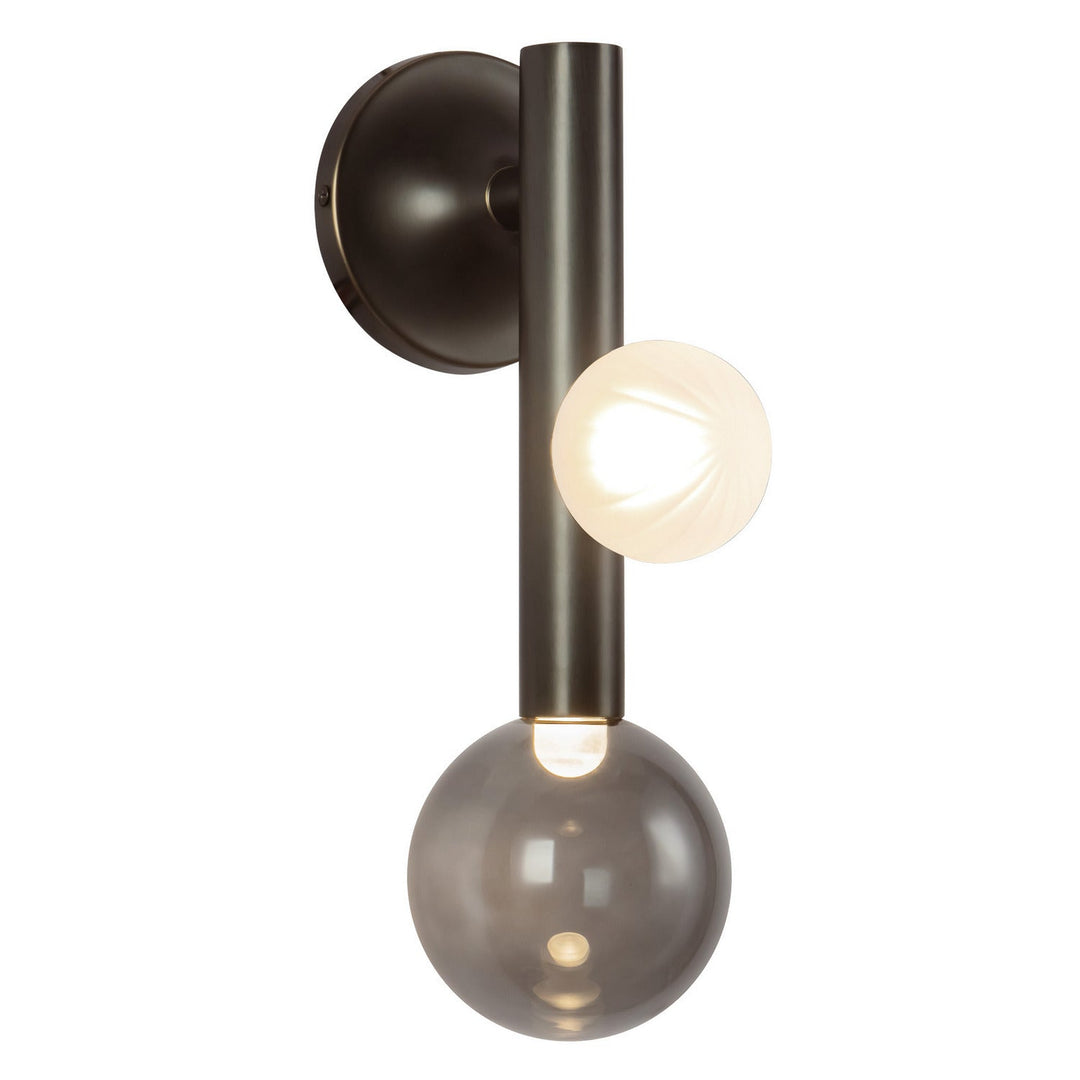 Reese LED Wall Sconce in Urban Bronze/Smoked Glass Kuzco Canada