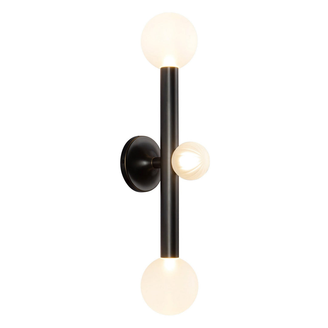 Reese LED Vanity Light in Urban Bronze/Opal Glass Kuzco Canada
