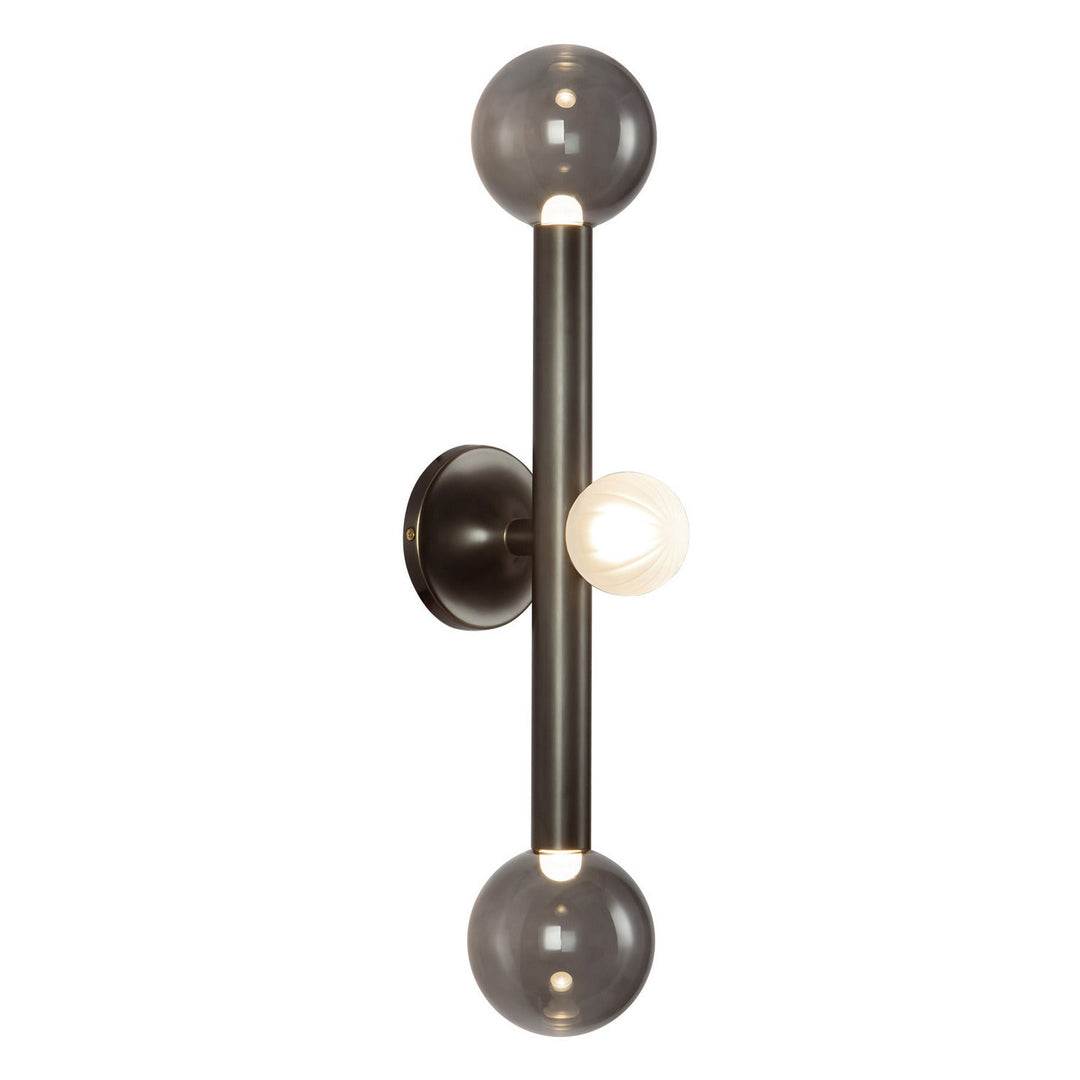 Reese LED Vanity Light in Urban Bronze/Smoked Glass Kuzco Canada