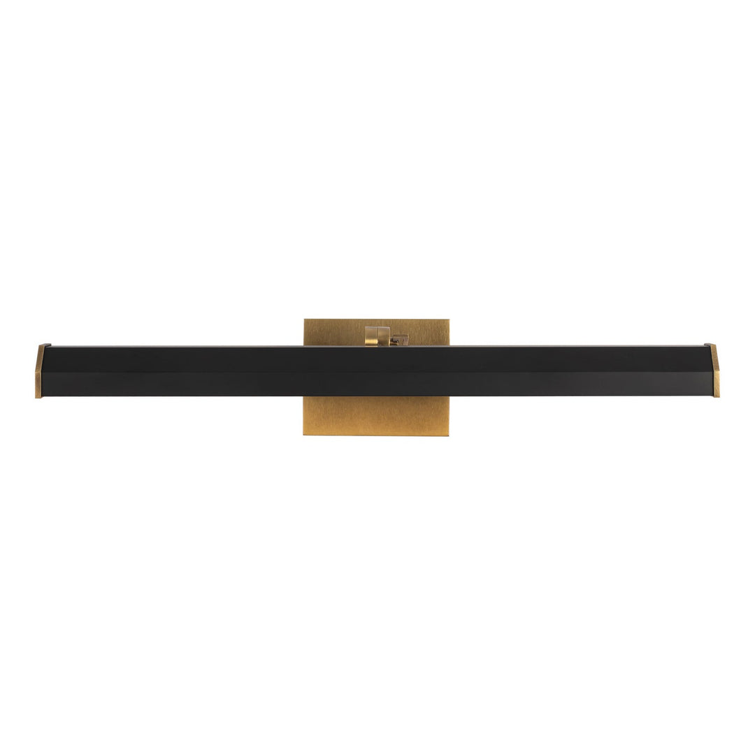Gemma LED Wall/Picture Light in Vintage Brass/Matte Black Alora Canada