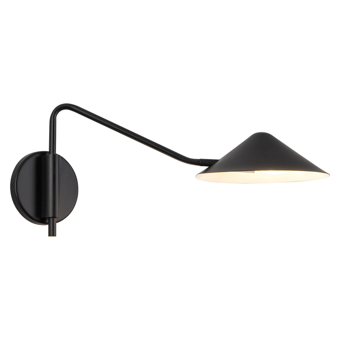 Ashford One Light Wall Sconce in Matte Black Alora Canada