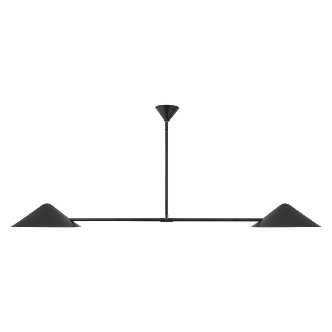 Ashford Two Light Linear Pendant in Matte Black Alora Canada