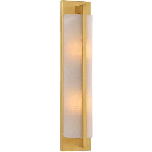 Carver Two Light Wall Sconce in Warm Brass Savoy House