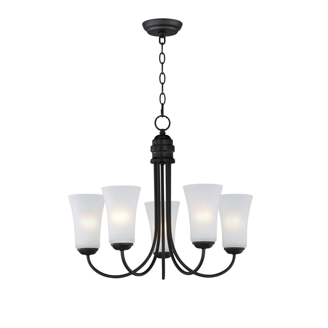 Maxim - 10045FTBK - Five Light Chandelier - Logan - Black
