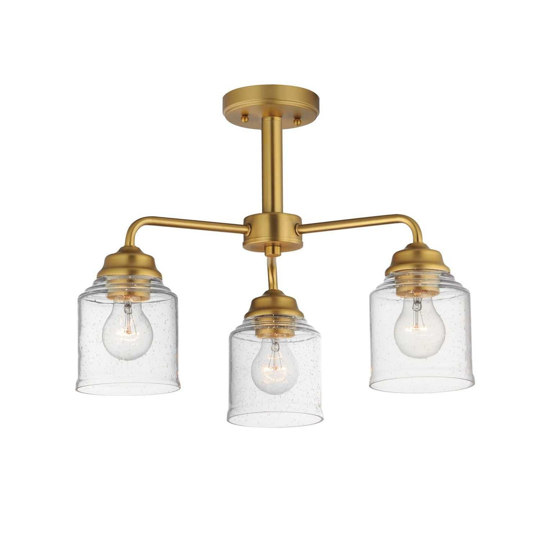 Maxim - 12260CDNAB - Three Light Semi-Flush Mount/Chandelier - Acadia - Natural Aged Brass