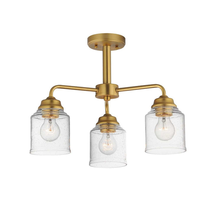 Maxim - 12260CDNAB - Three Light Semi-Flush Mount/Chandelier - Acadia - Natural Aged Brass