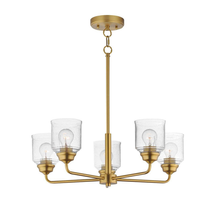 Maxim - 12266CDNAB - Five Light Chandelier - Acadia - Natural Aged Brass