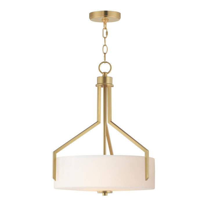 Dart Three Light Pendant in Natural Aged Brass Maxim