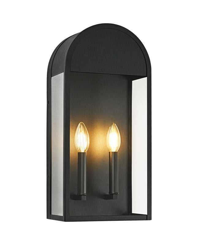 Avery Two Light Outdoor Wall Lantern in Matte Black Matteo Canada